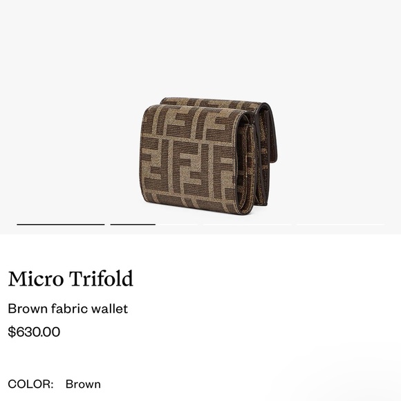 Fendi Micro Hairdo Girls Trifold Wallet - Picture 12 of 14